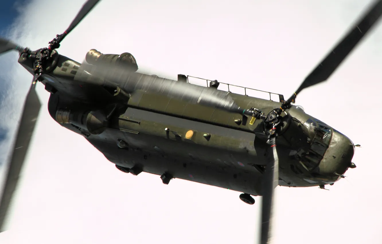 Photo wallpaper flight, helicopter, military, transport, canadian, CH-47F, Chinook