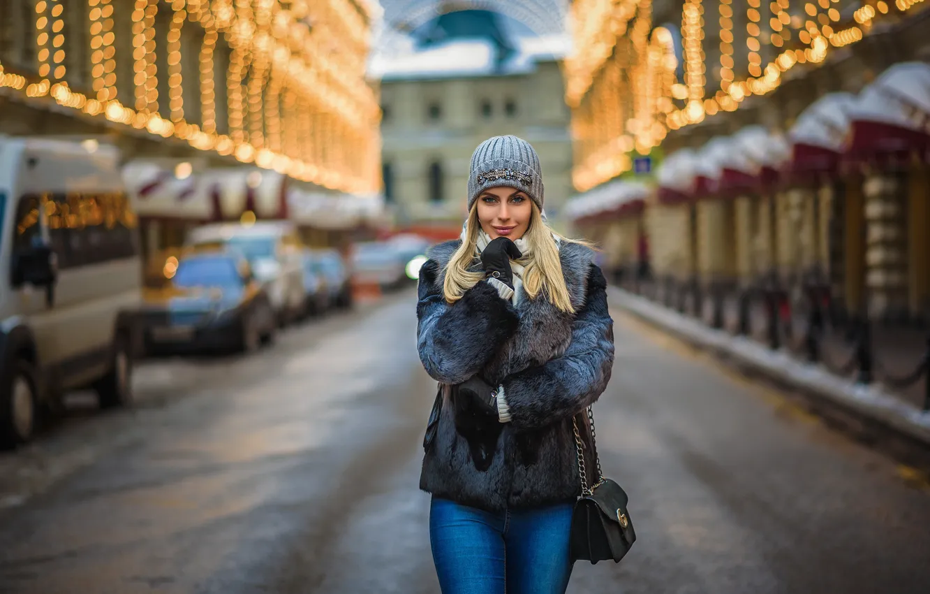 Photo wallpaper girl, model, blonde, Alina, Dmitry Medved