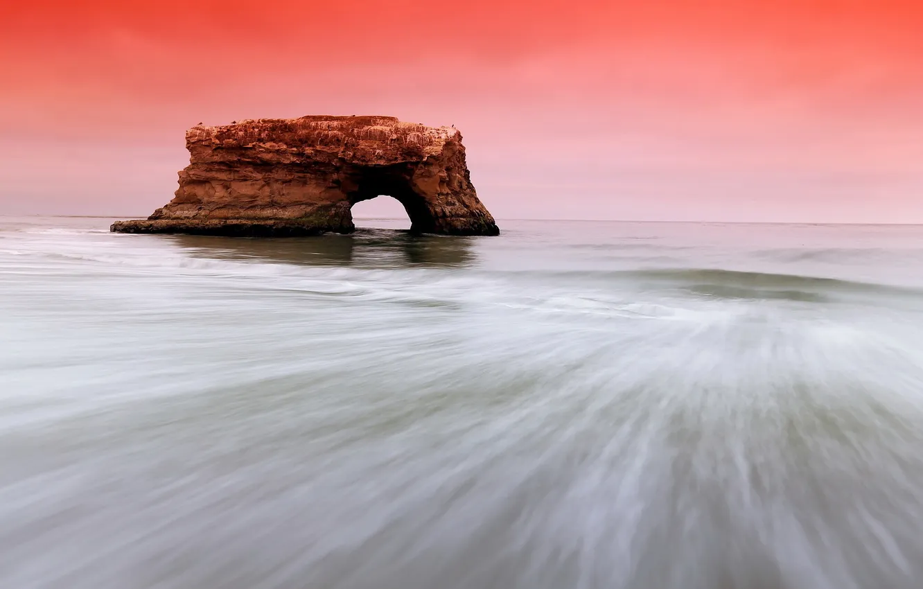 Photo wallpaper sea, landscape, rock, Natural Bridges state park