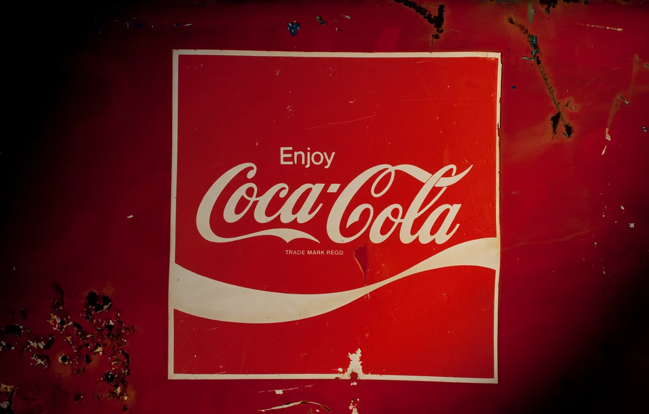 Photo wallpaper minimalism, drink, coca-cola, Coca-Cola