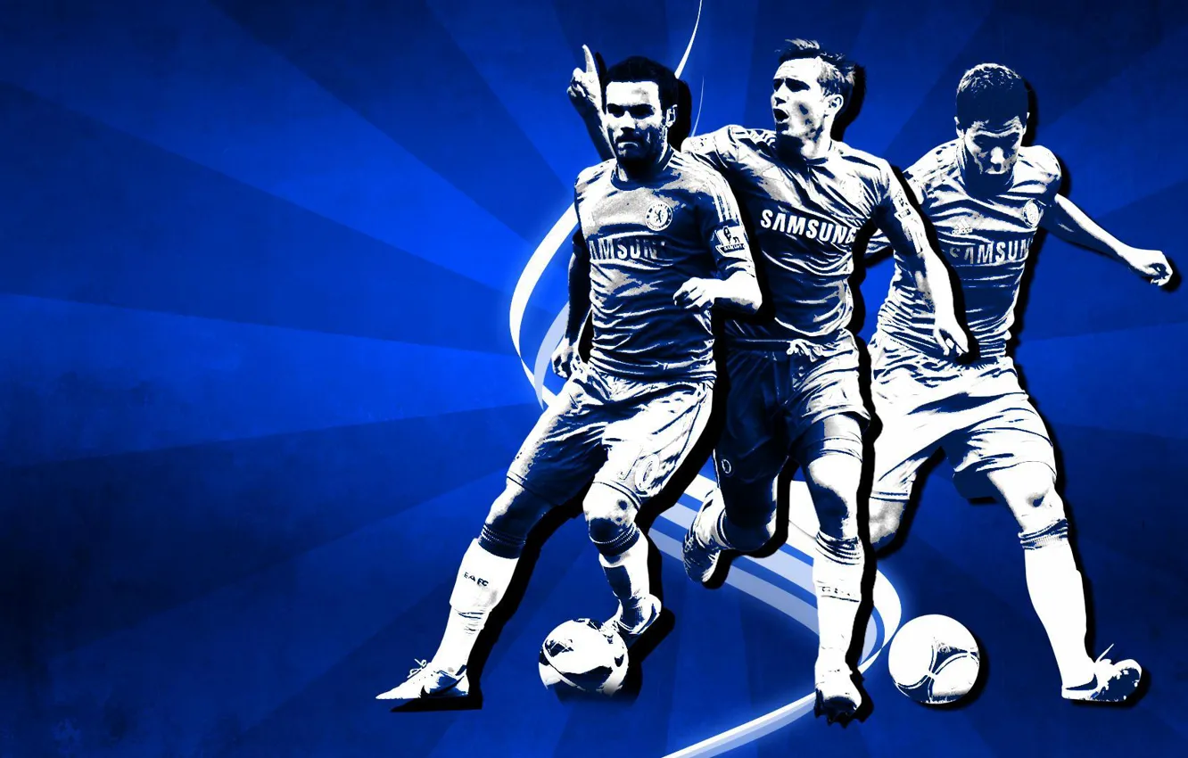Photo wallpaper Blues, Frank Lampard, Chelsea FC, FC Chelsea, Juan Mata, Eden Hazard