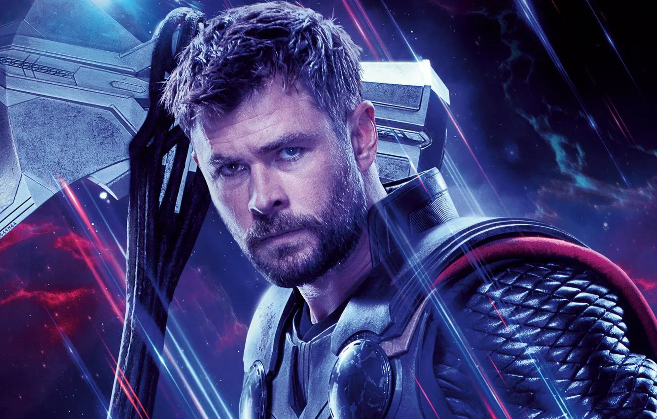 Photo wallpaper background, costume, poster, comic, axe, Thor, Chris Hemsworth, MARVEL