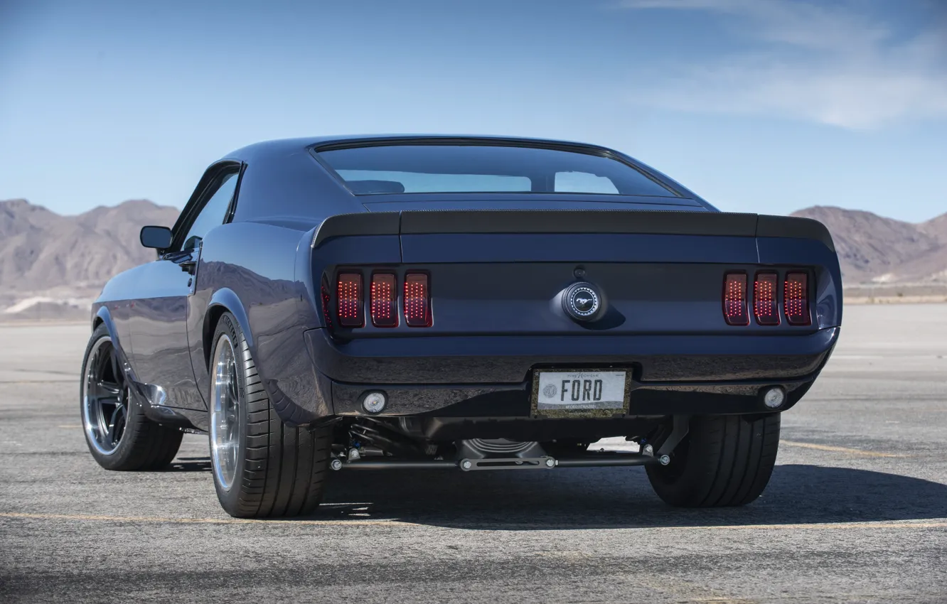 Photo wallpaper Mustang, Ford, rear view, Ford Mustang 1969 Keith Urban Restomod