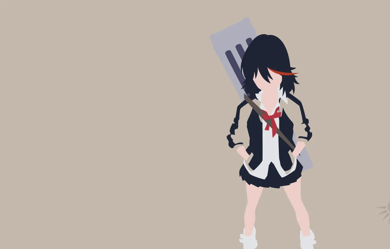 Photo wallpaper Minimalism, Ryuko Mata, Kill La Kill