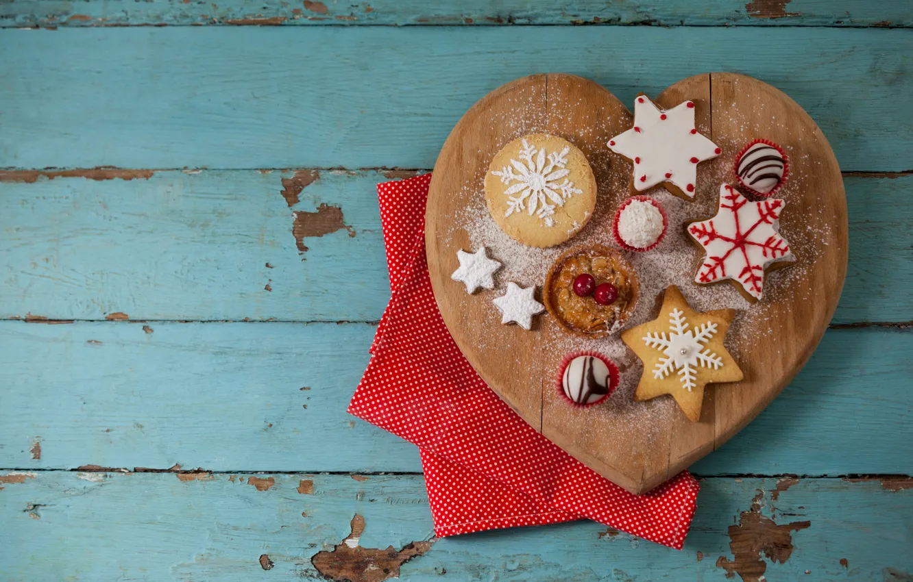Photo wallpaper holiday, new year, cookies, Christmas, candy, cakes, glaze, gingerbread