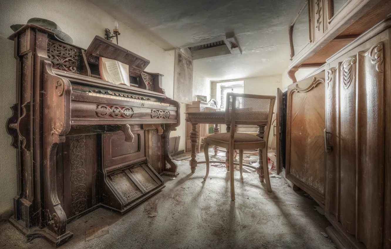 Photo wallpaper music, background, piano