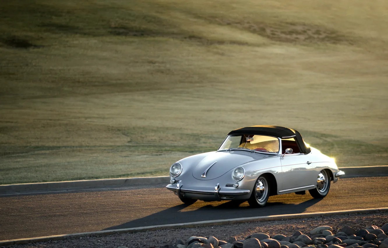 Photo wallpaper Porsche, 1960, 356, front view, Porsche 356B 1600 Super Roadster