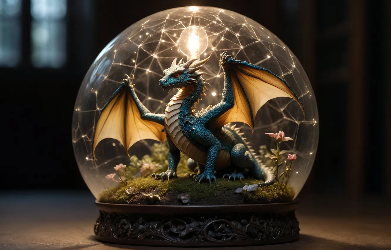 Photo wallpaper balls, dragon, fantasy