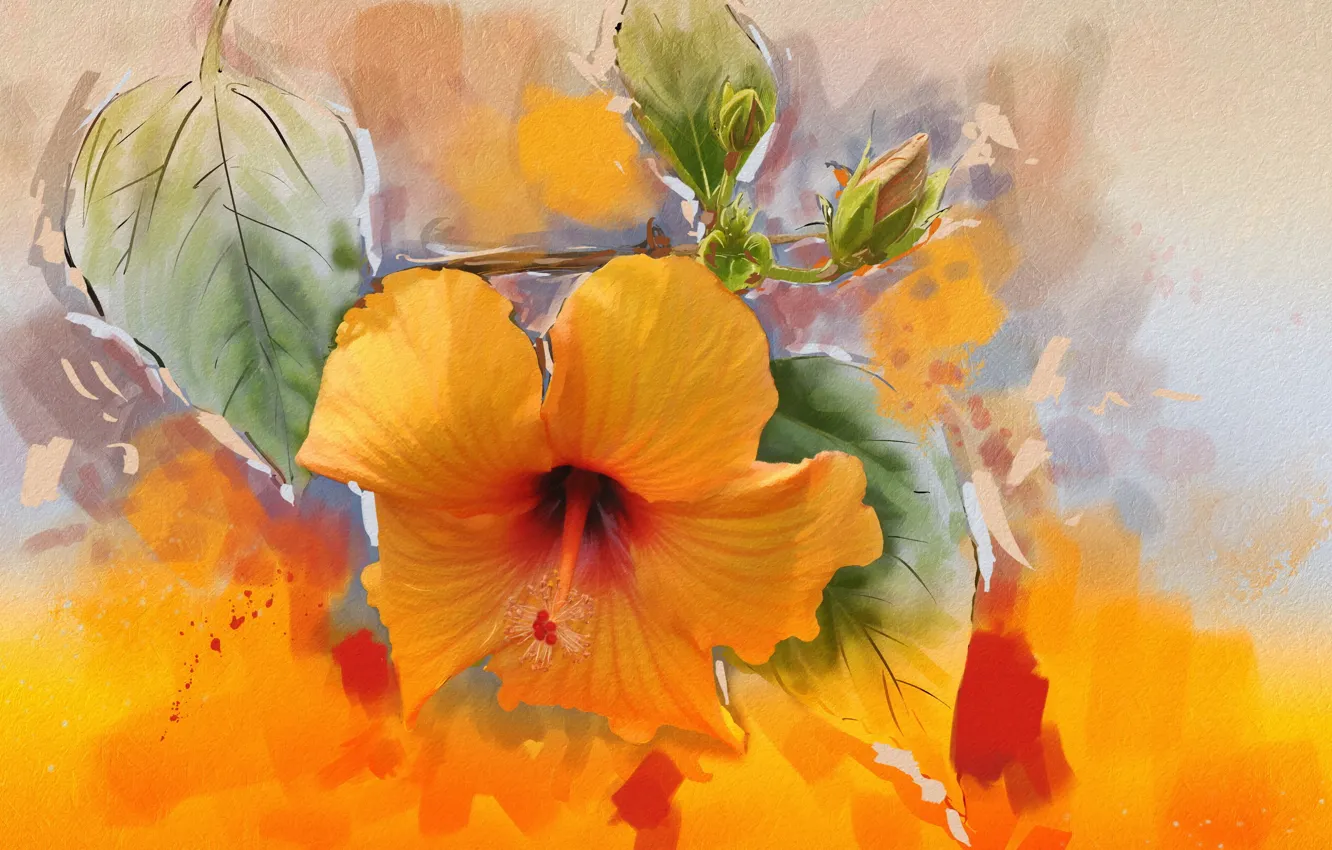 Photo wallpaper flowers, background, picture