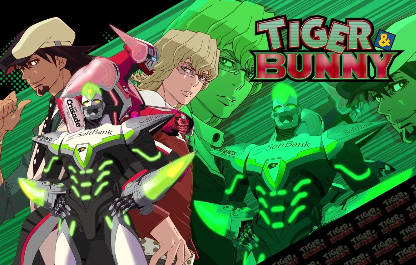 Photo wallpaper anime, art, characters, Kotetsu, tiger and bunny, Barnaby