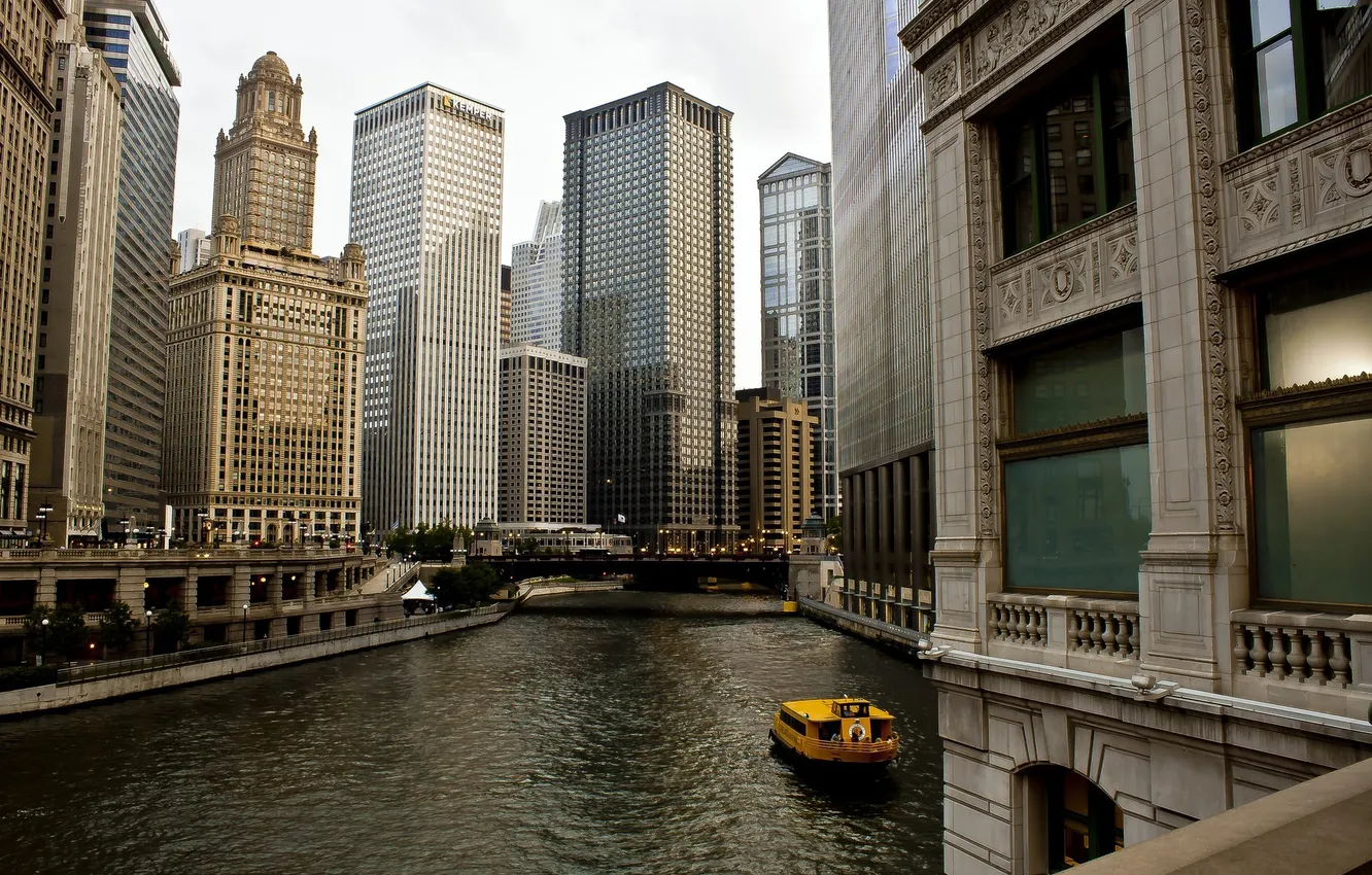 Photo wallpaper city, skyscrapers, USA, America, Chicago, Chicago, USA
