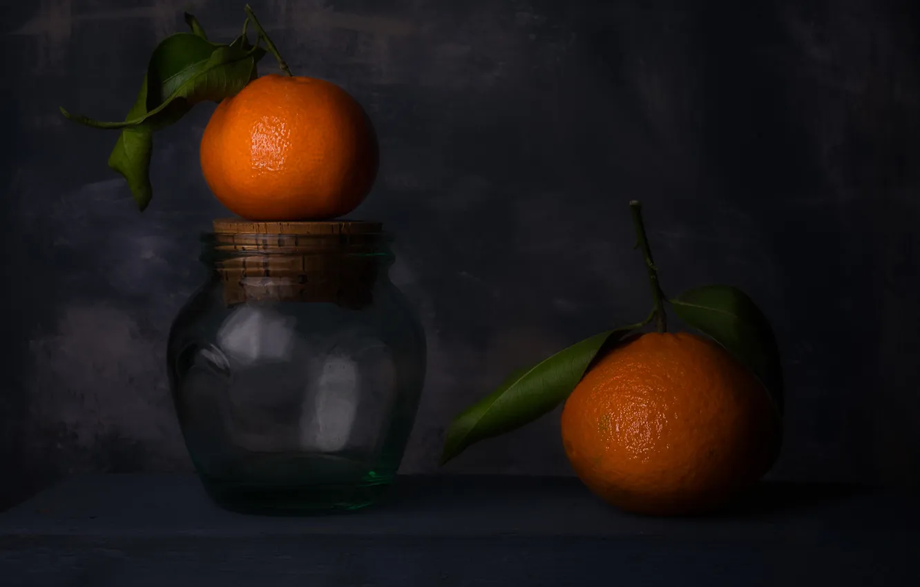Photo wallpaper orange, Bank, still life