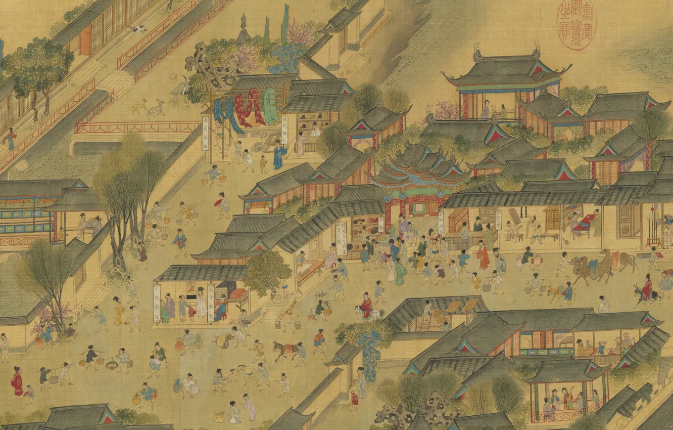 Photo wallpaper Chinese paintings, painting, art