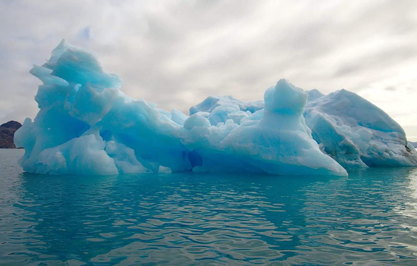 Photo wallpaper cold, ice, winter, sea, the sky, snow, blue, shore
