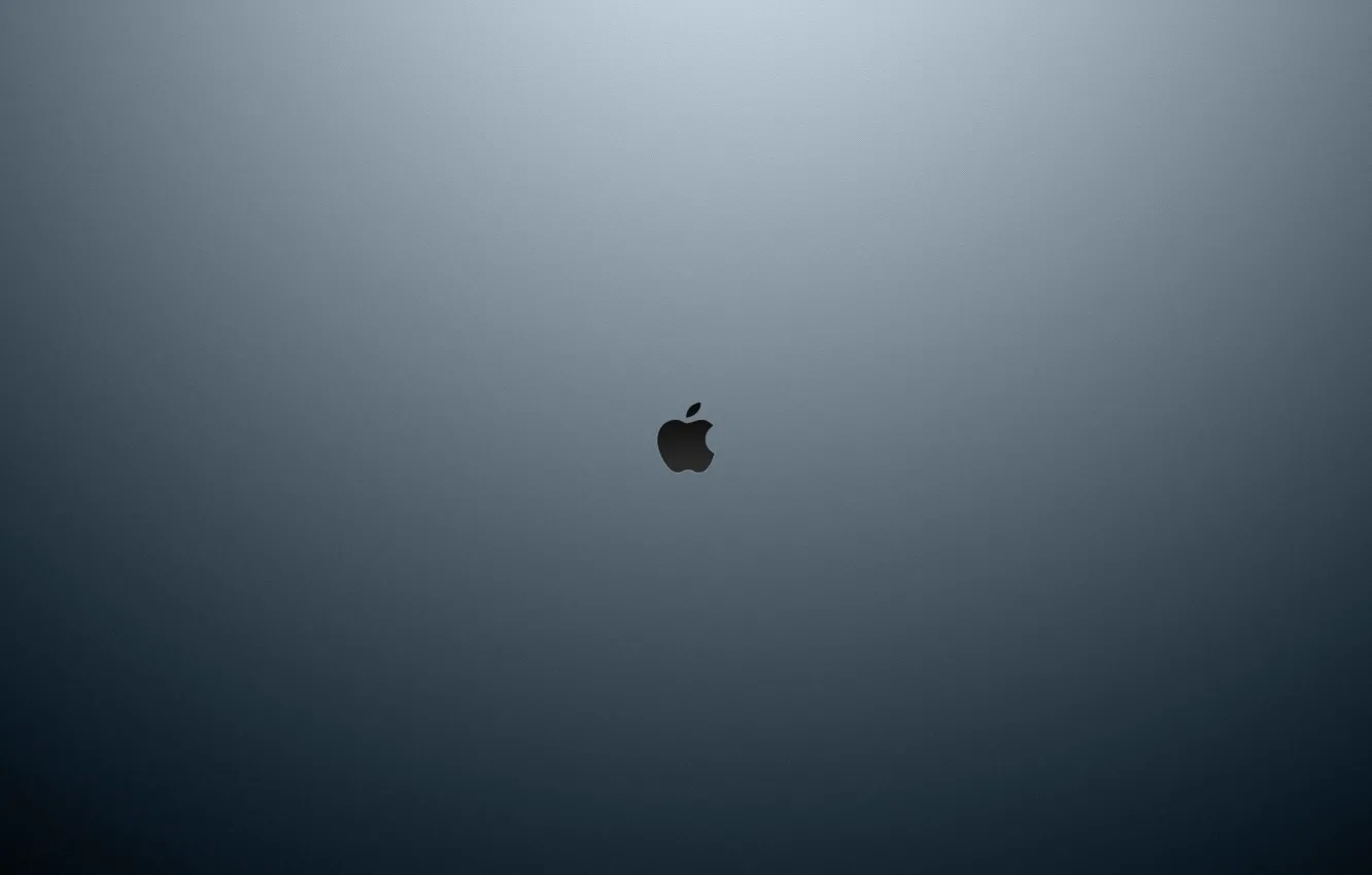 Photo wallpaper apple, Apple, minimalism, texture, computers, grey background, texture, style