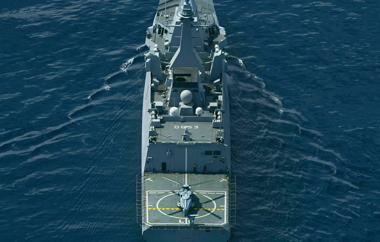 Photo wallpaper France, frigate, Languedoc