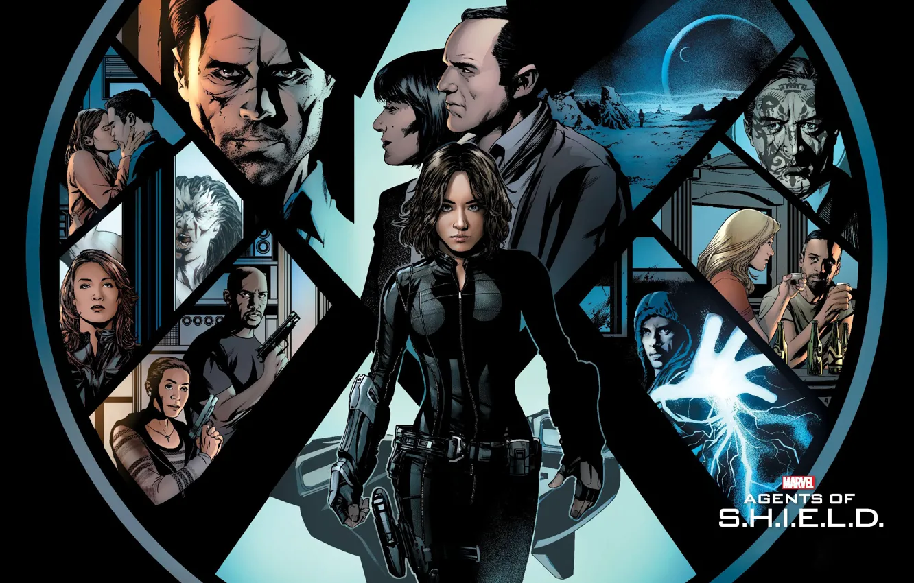 Photo wallpaper logo, fantasy, art, poster, film, artwork, Comics, Agents of S.H.I.E.L.D.