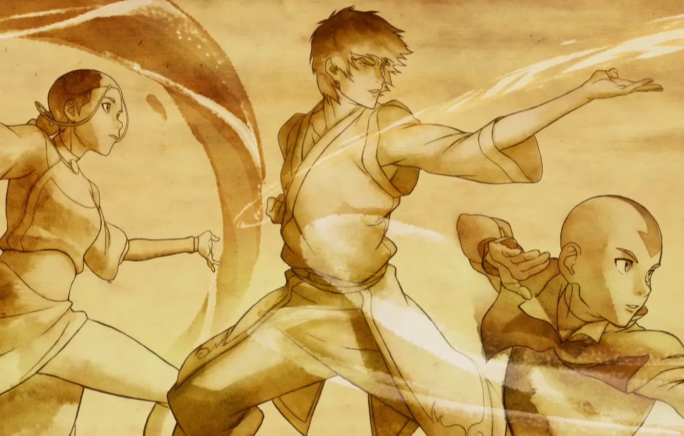 Photo wallpaper Avatar, The Legend of Korra, Katara, Zuko, Nickelodeon, Aang, tv series