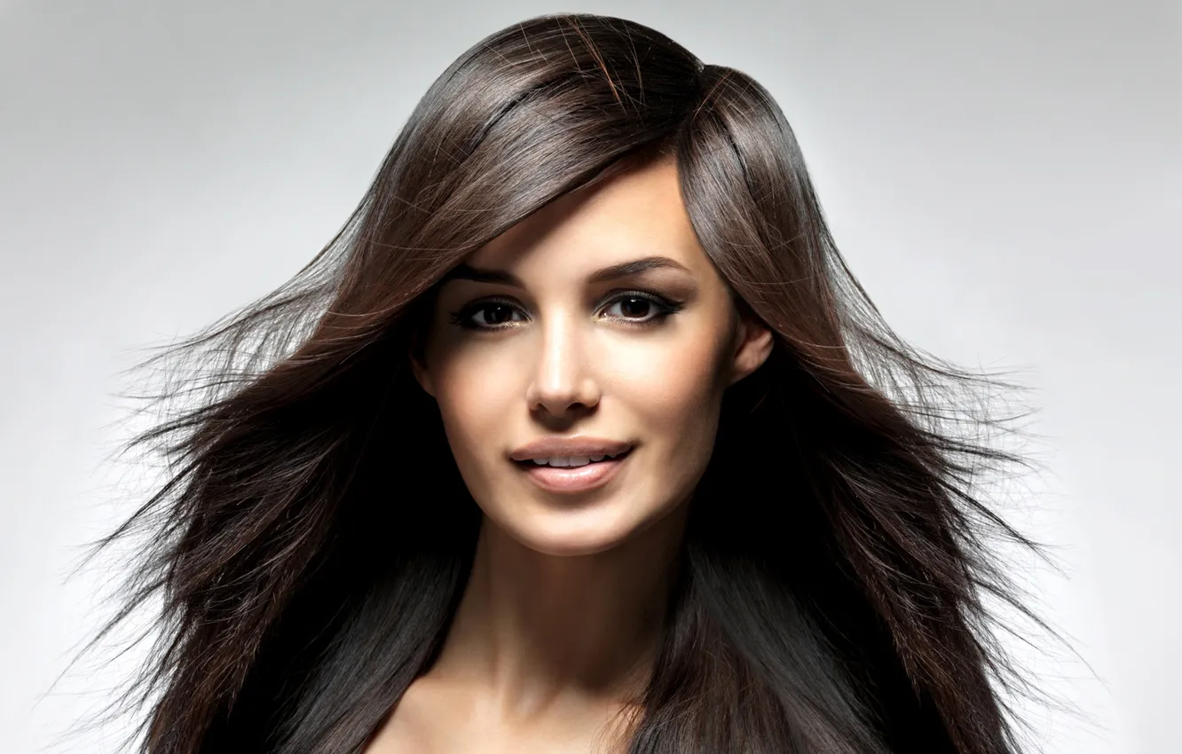 Photo wallpaper look, face, model, hair, brunette