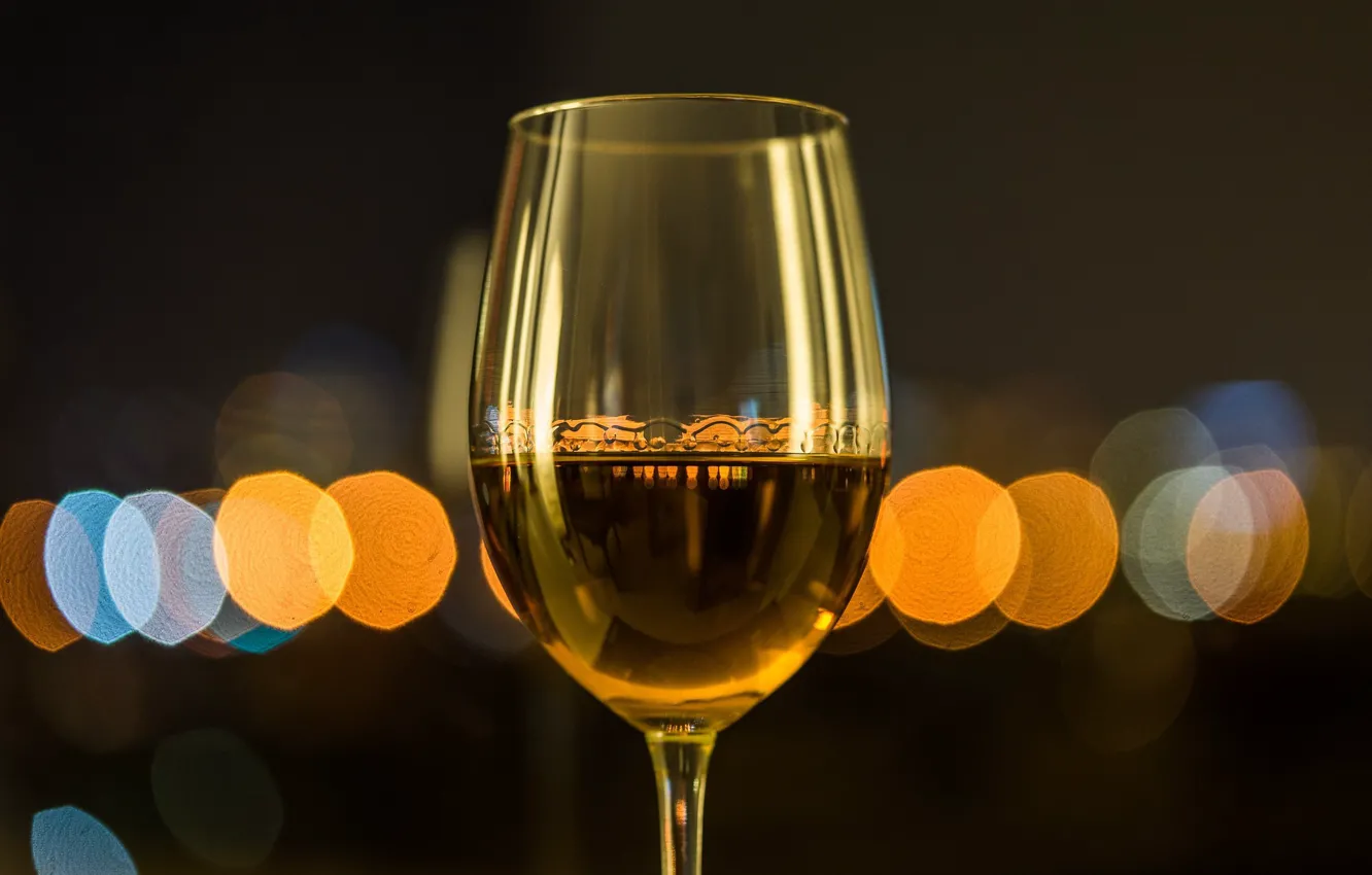 Photo wallpaper wine, glass, bokeh