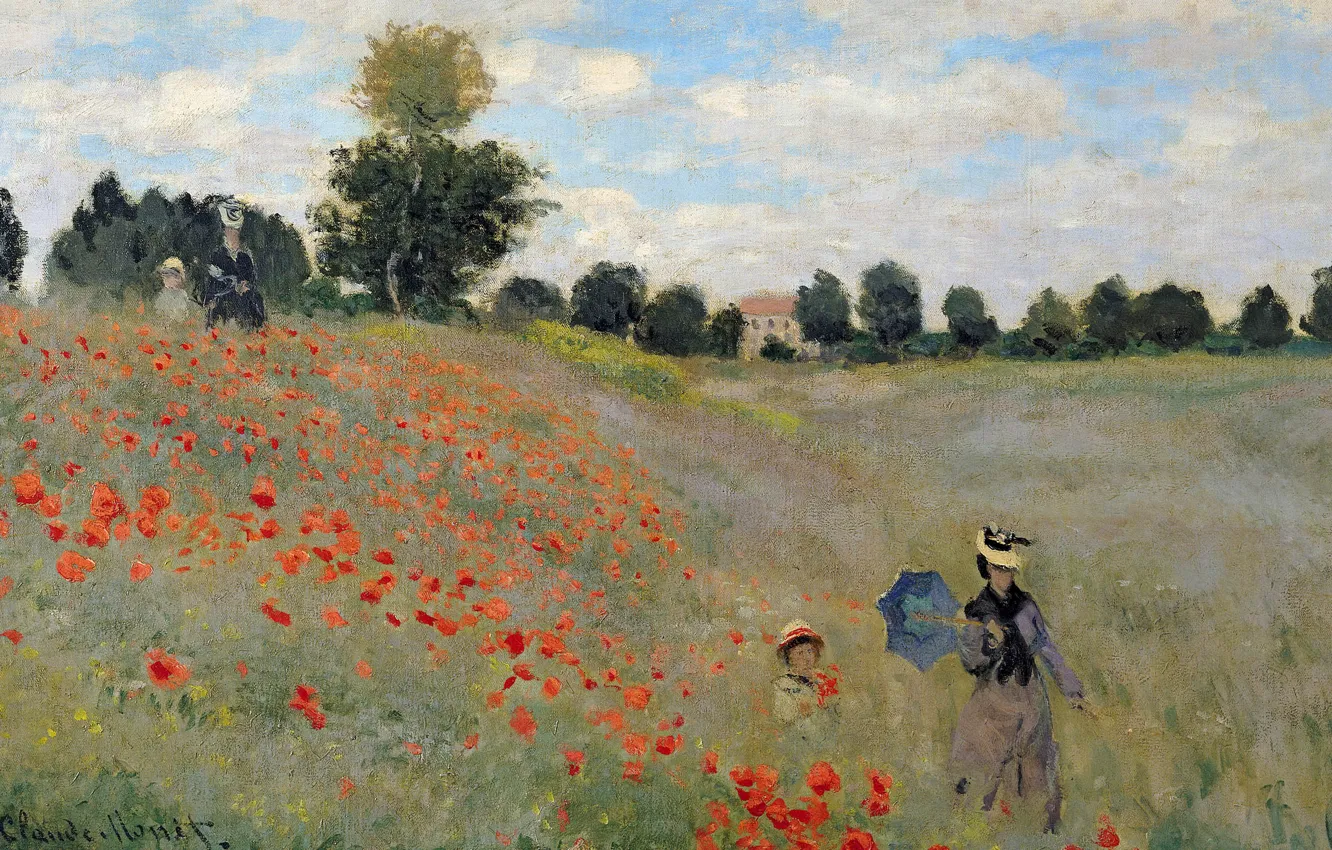 Photo wallpaper nature, children, woman, Maki, picture