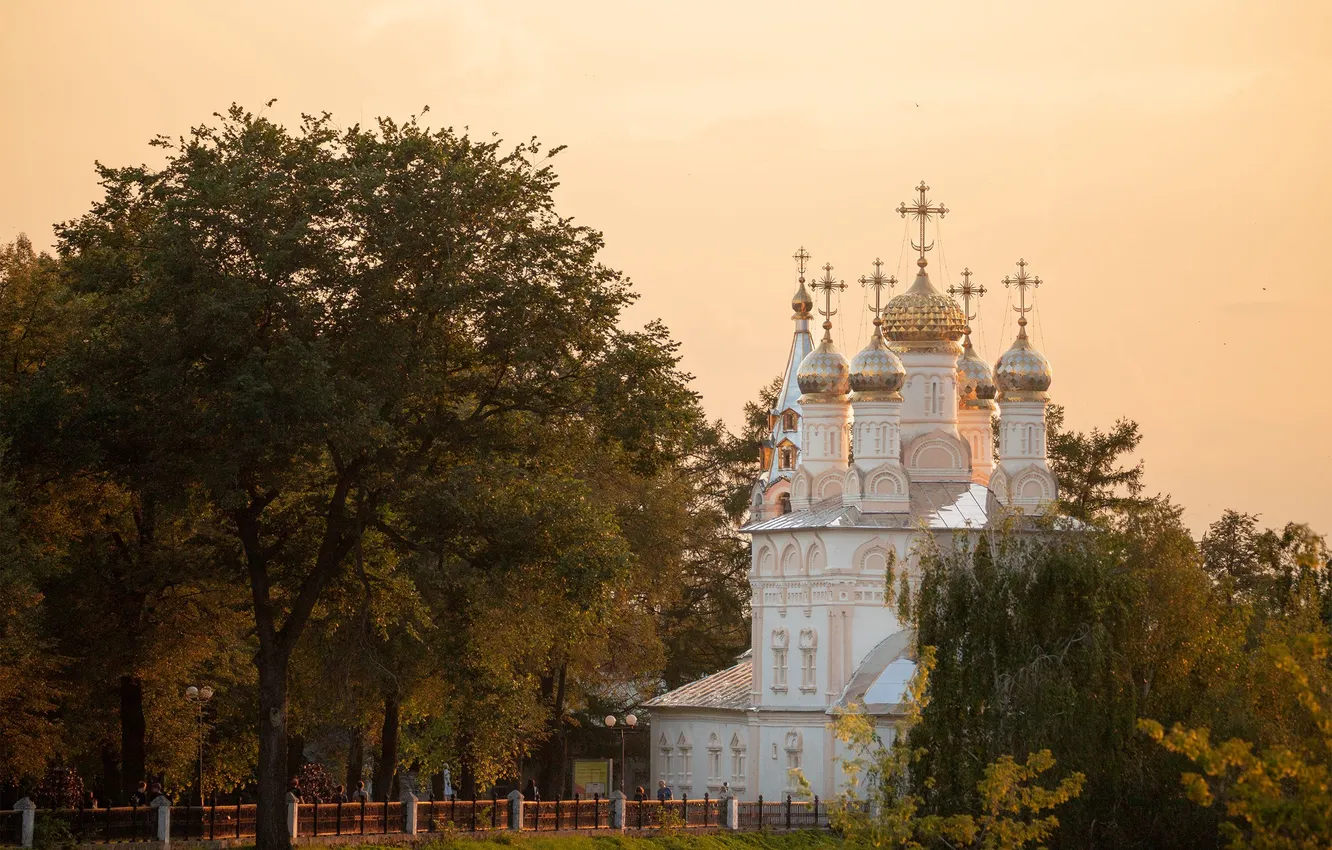 Photo wallpaper Church, temple, Summer evening, Dmitry Chudinin