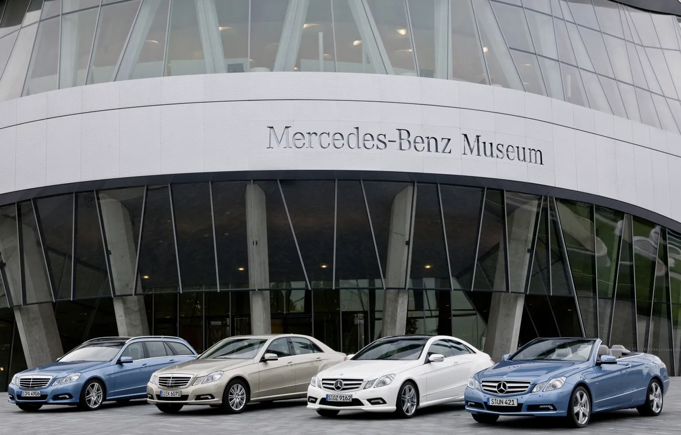 Photo wallpaper mix, Museum, mercedes-benz, 212, e-class