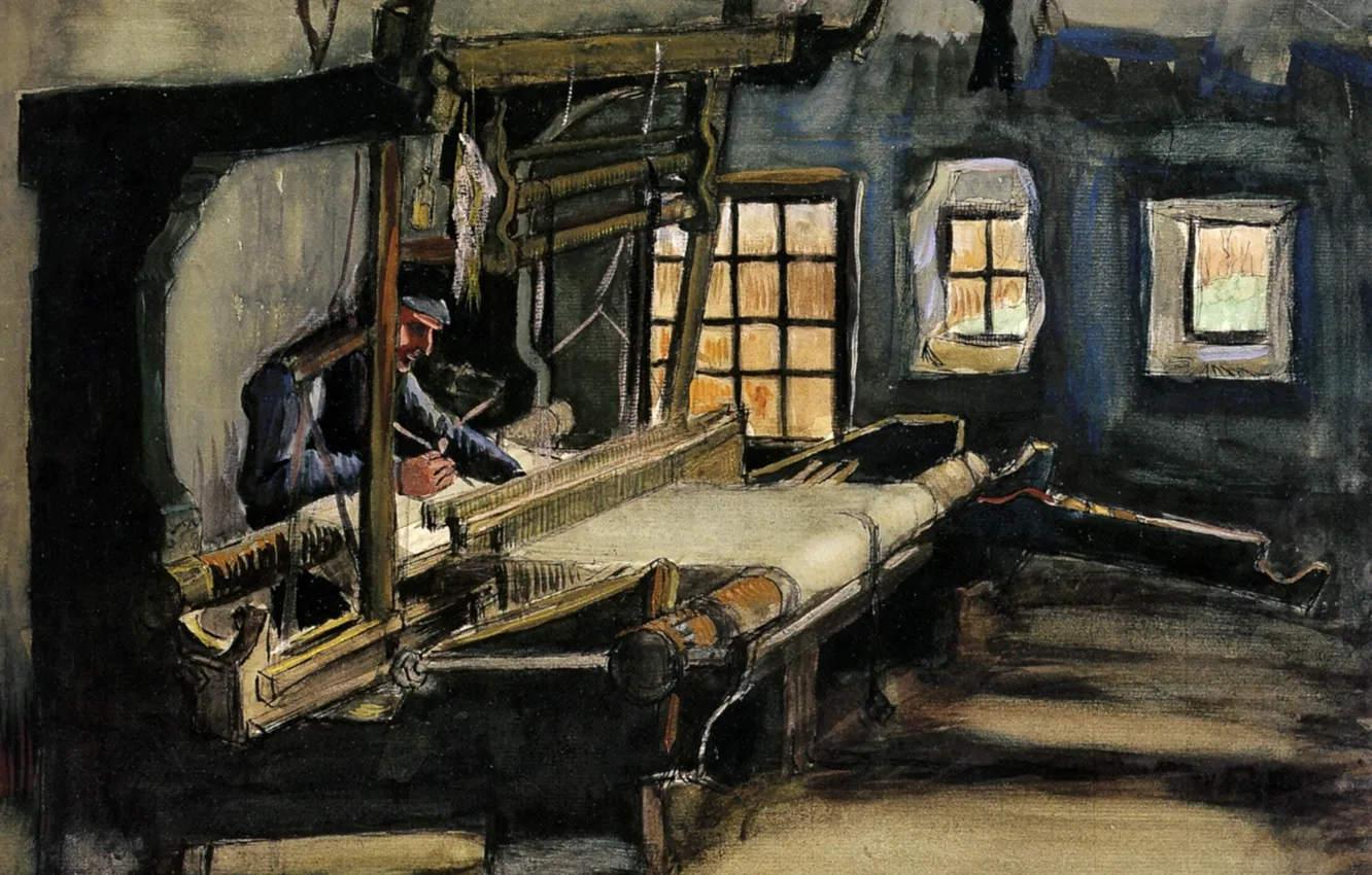 Photo wallpaper Vincent van Gogh, Watercolors, weaver works, Weaver 4