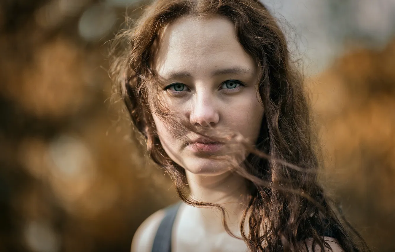 Photo wallpaper look, girl, portrait