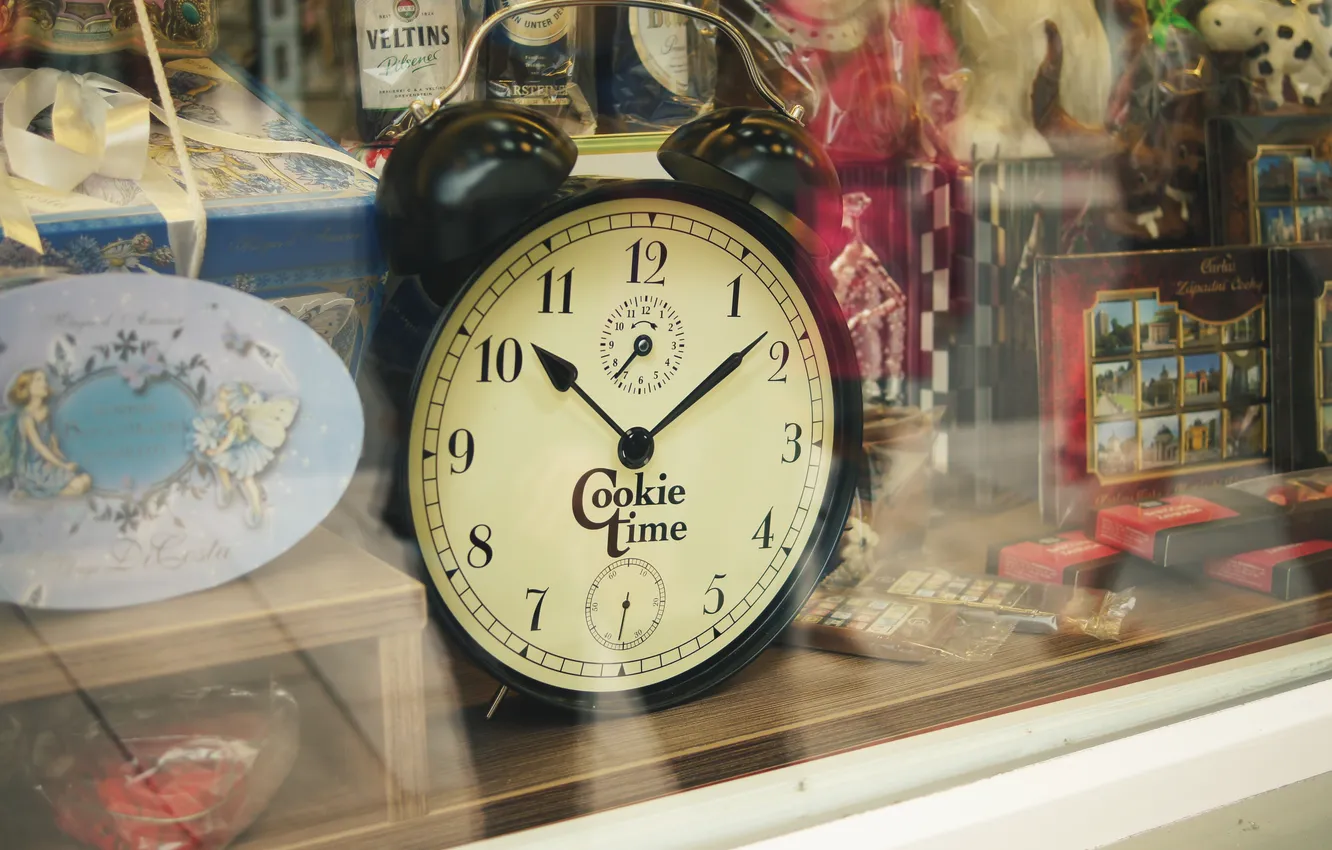 Photo wallpaper watch, alarm clock, dial, showcase