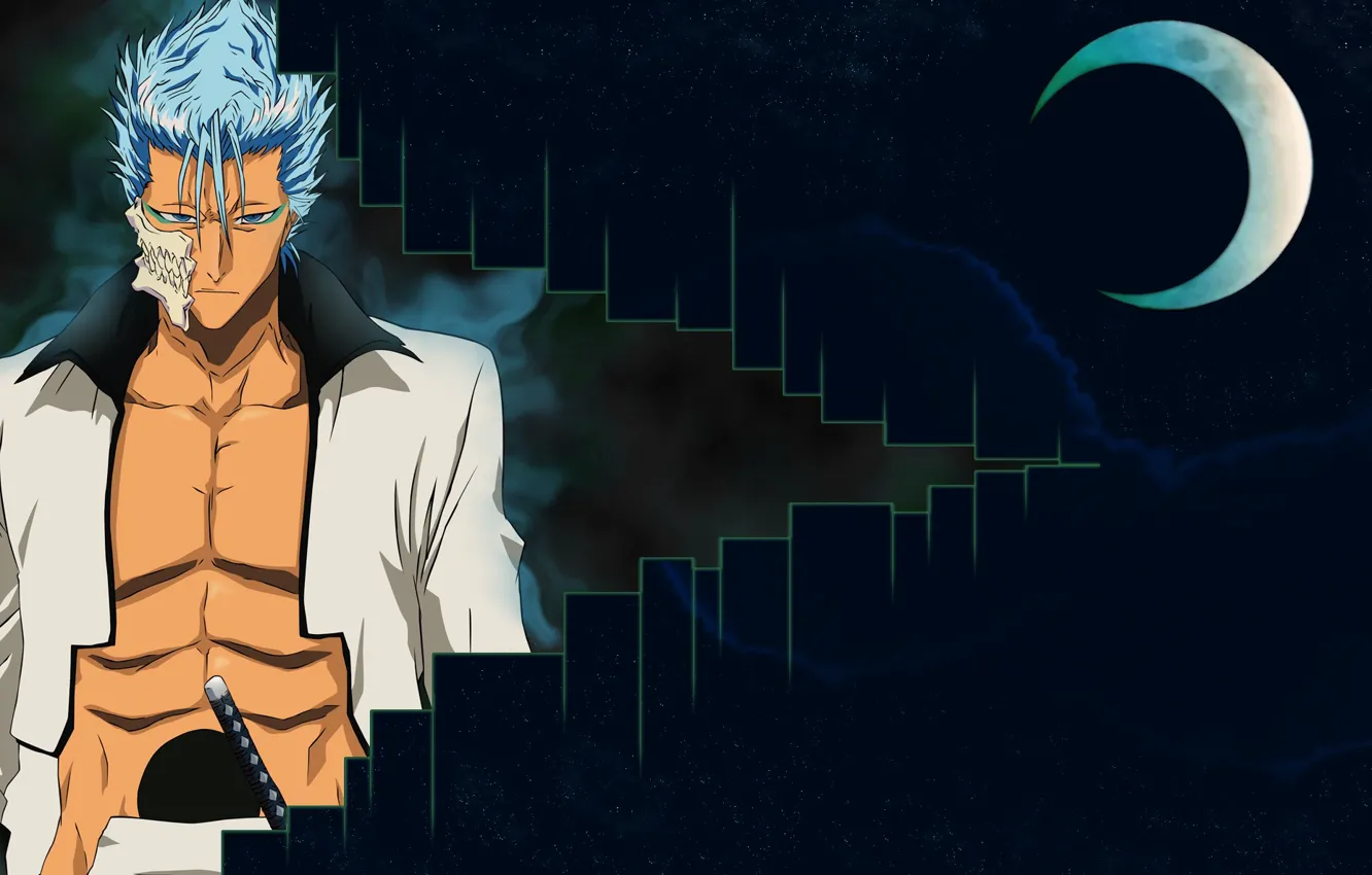 Photo wallpaper art, guy, Bleach, Bleach, the gap, Grimjow