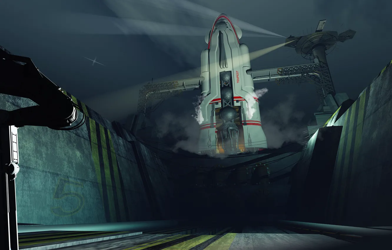 Photo wallpaper rocket, Playground, ferry, rocket elite starting block