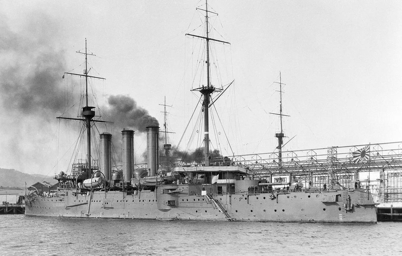 Photo wallpaper Japan, armored cruiser, Iwate, The year is 1924