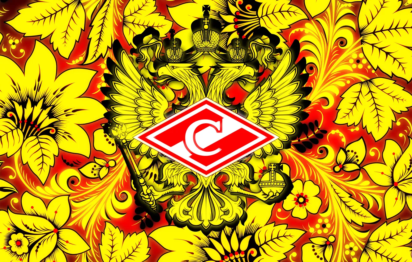 Photo wallpaper flowers, red, style, background, football, sport, club, logo