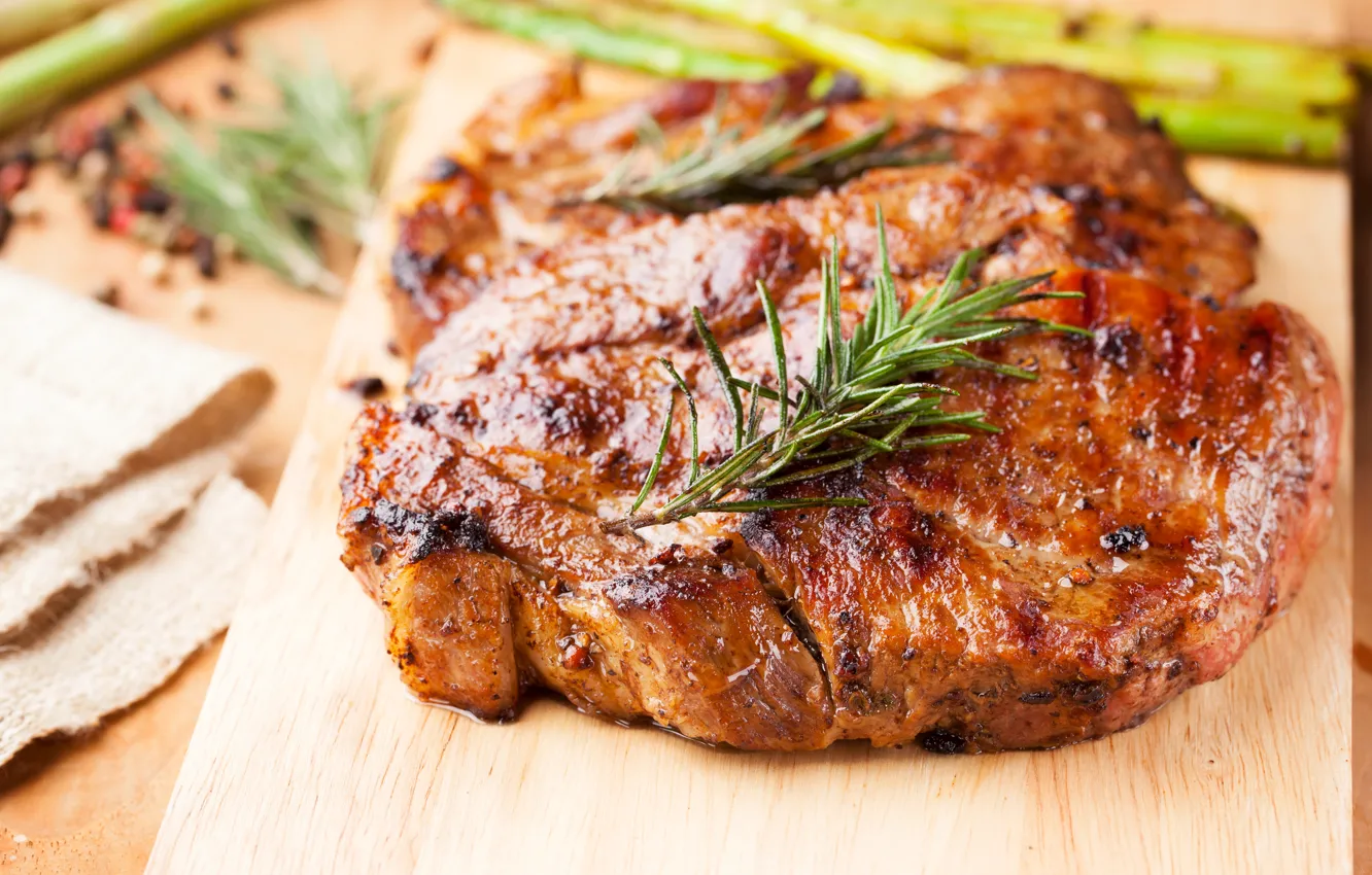 Photo wallpaper Board, food, Meat products