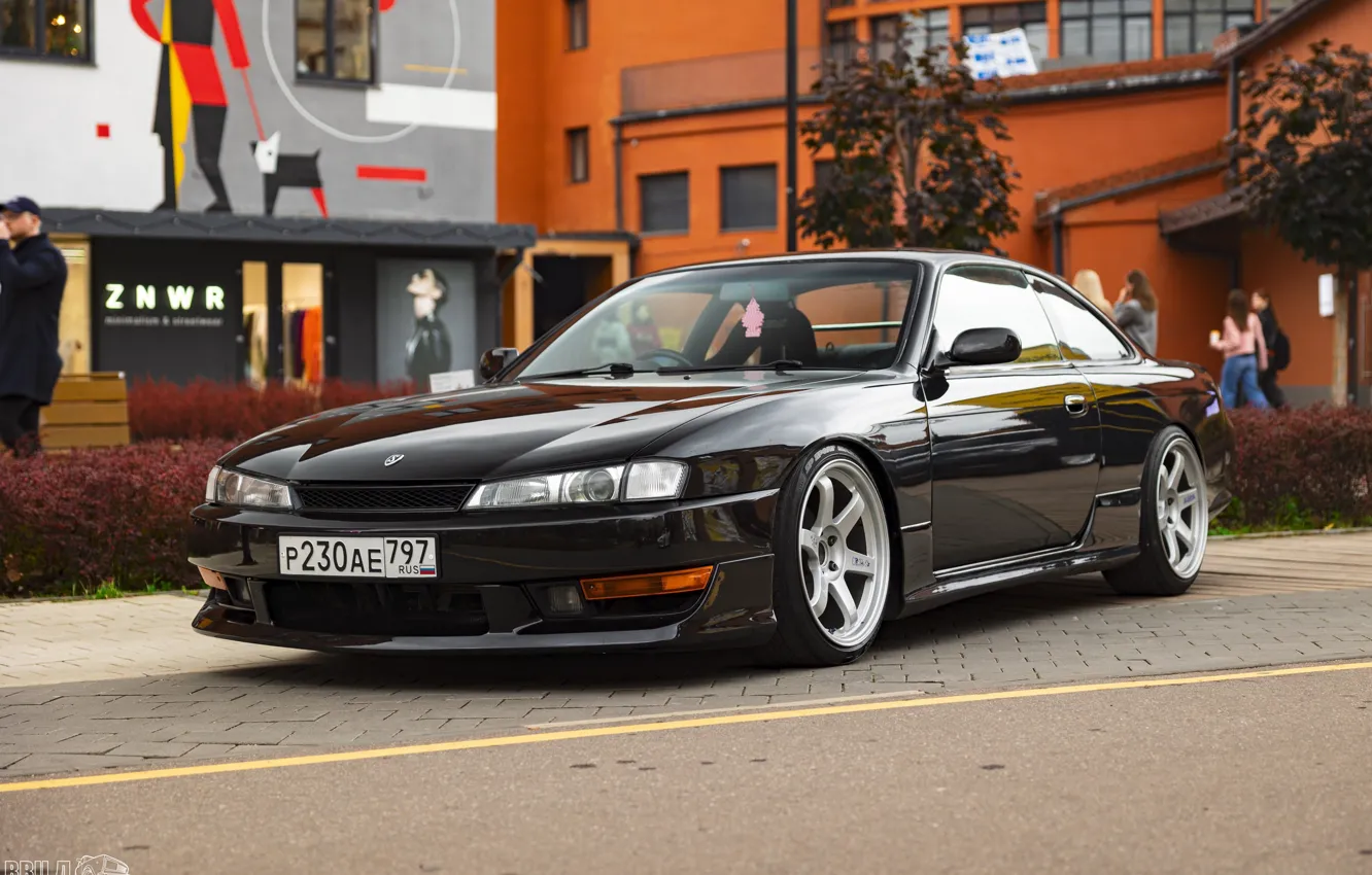 Photo wallpaper Nissan, rays, S14, Nismo, TE37