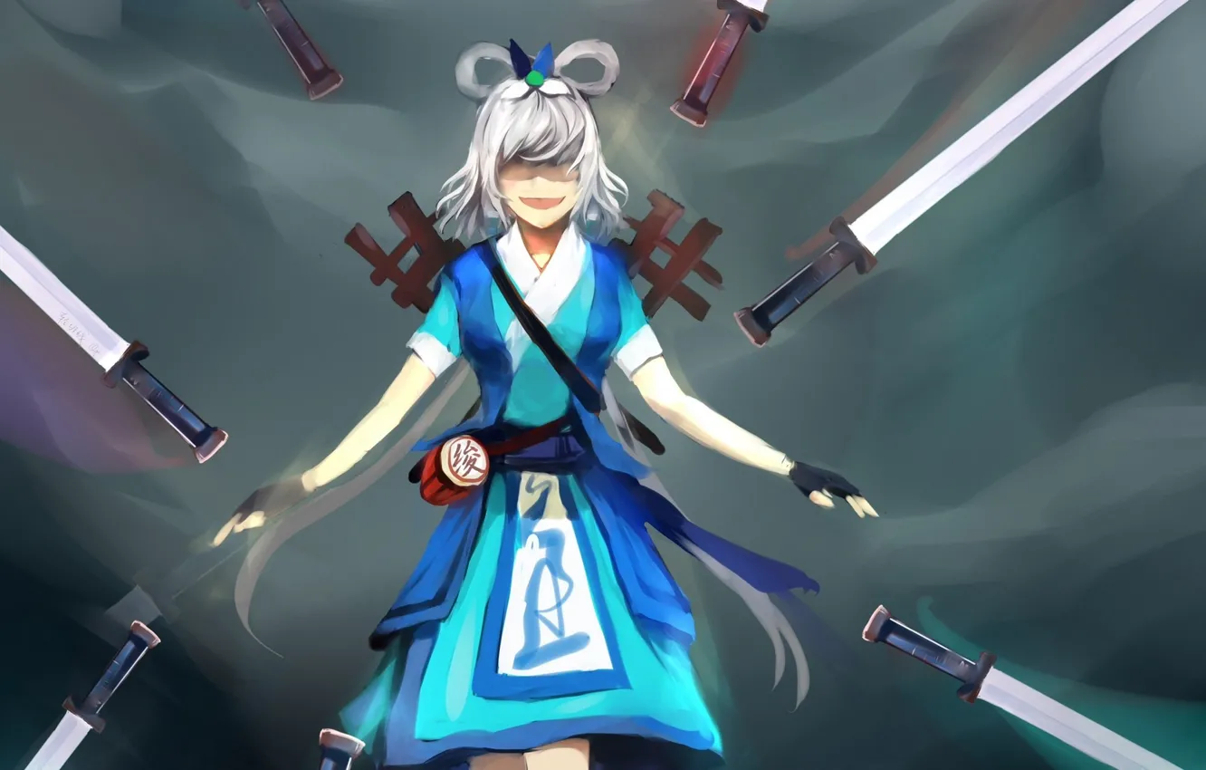 Photo wallpaper knife, symbol, madness, obsessed, black magic, hell of a grin