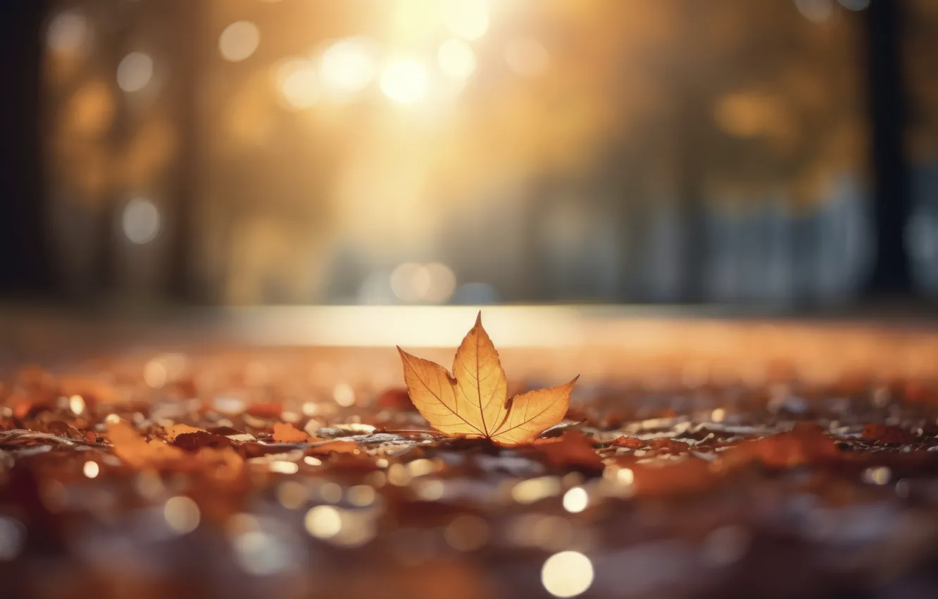 Photo wallpaper autumn, leaves, Park, background, forest, park, background, autumn