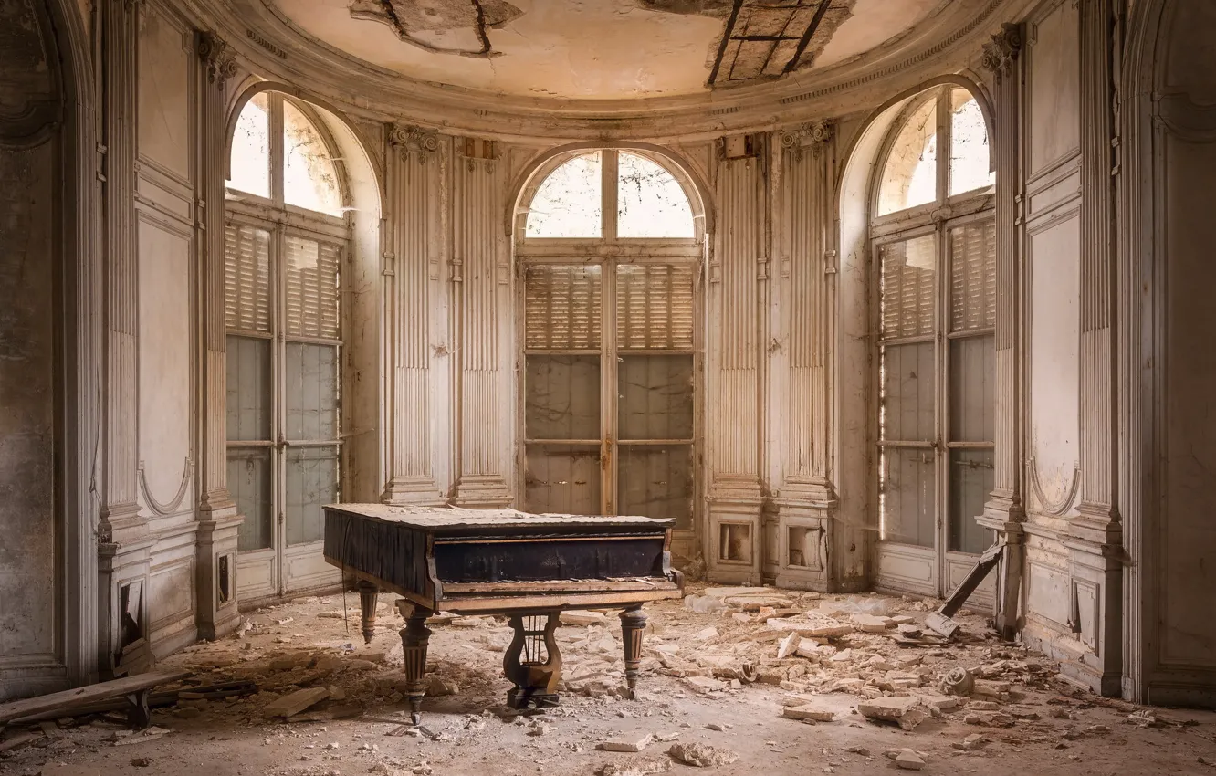 Photo wallpaper music, background, piano