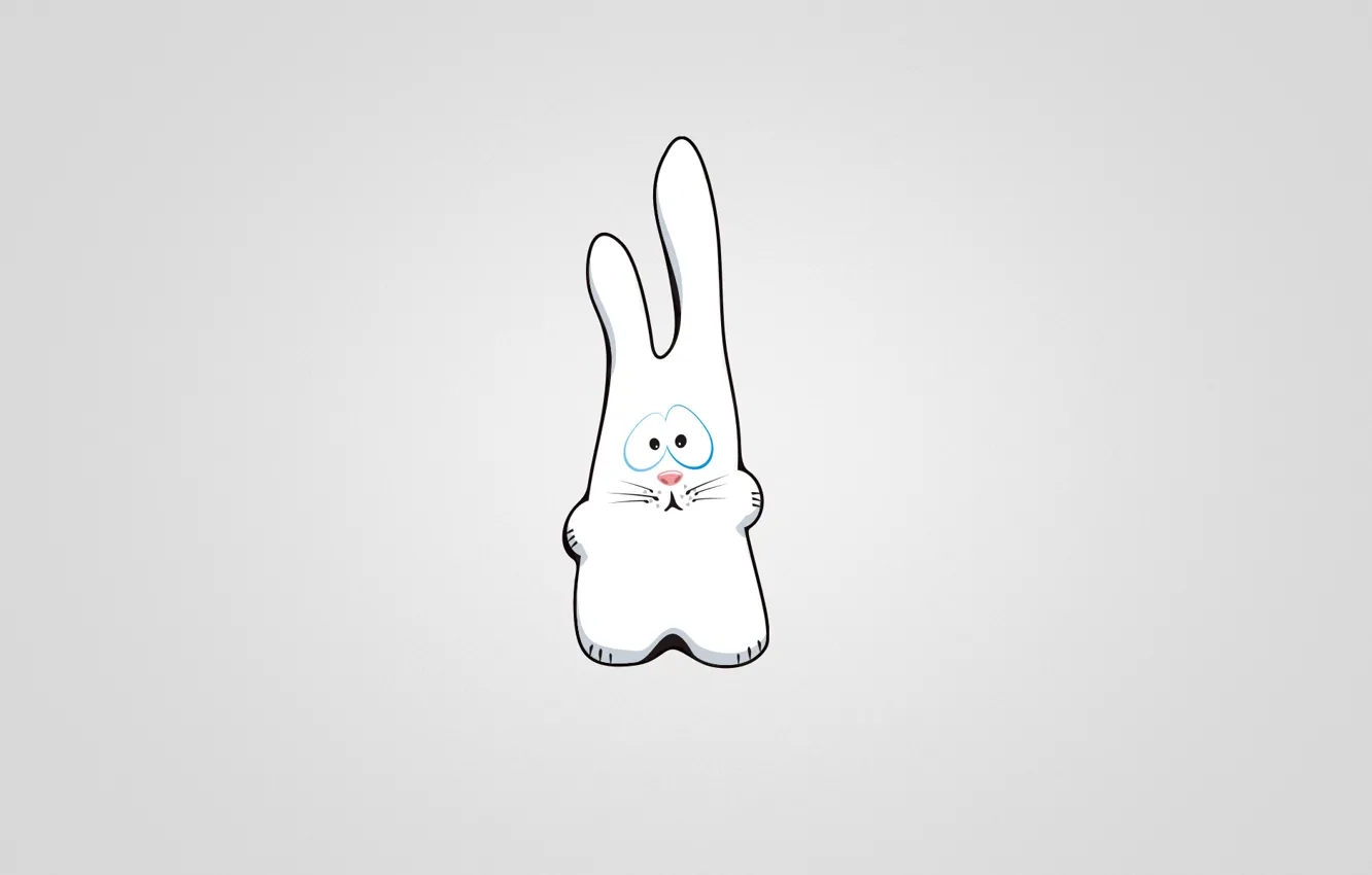 Photo wallpaper hare, minimalism, rabbit, light background, rabbit
