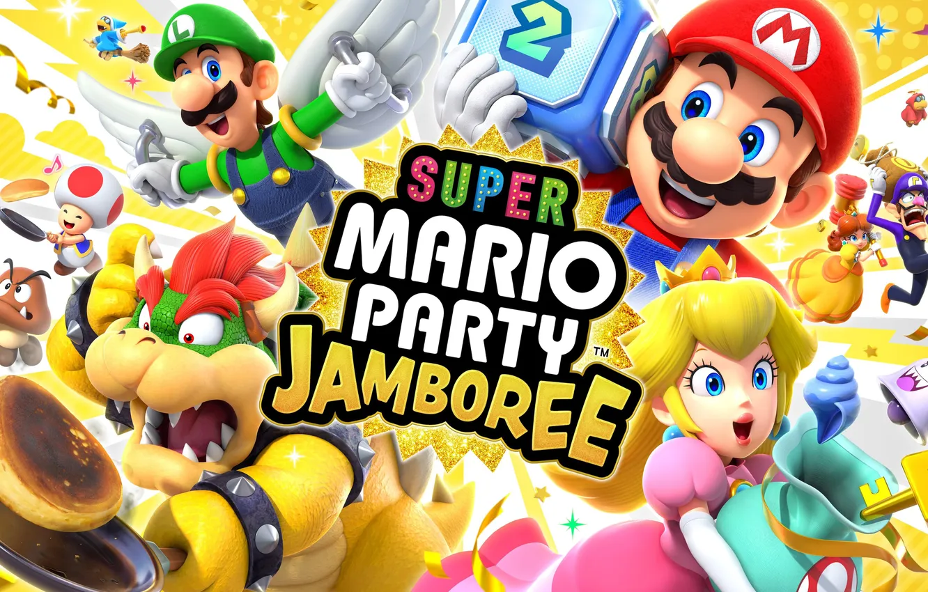 Photo wallpaper Games, Super Mario, Party, Nintendo Switch, 2024 Games, Jamboree