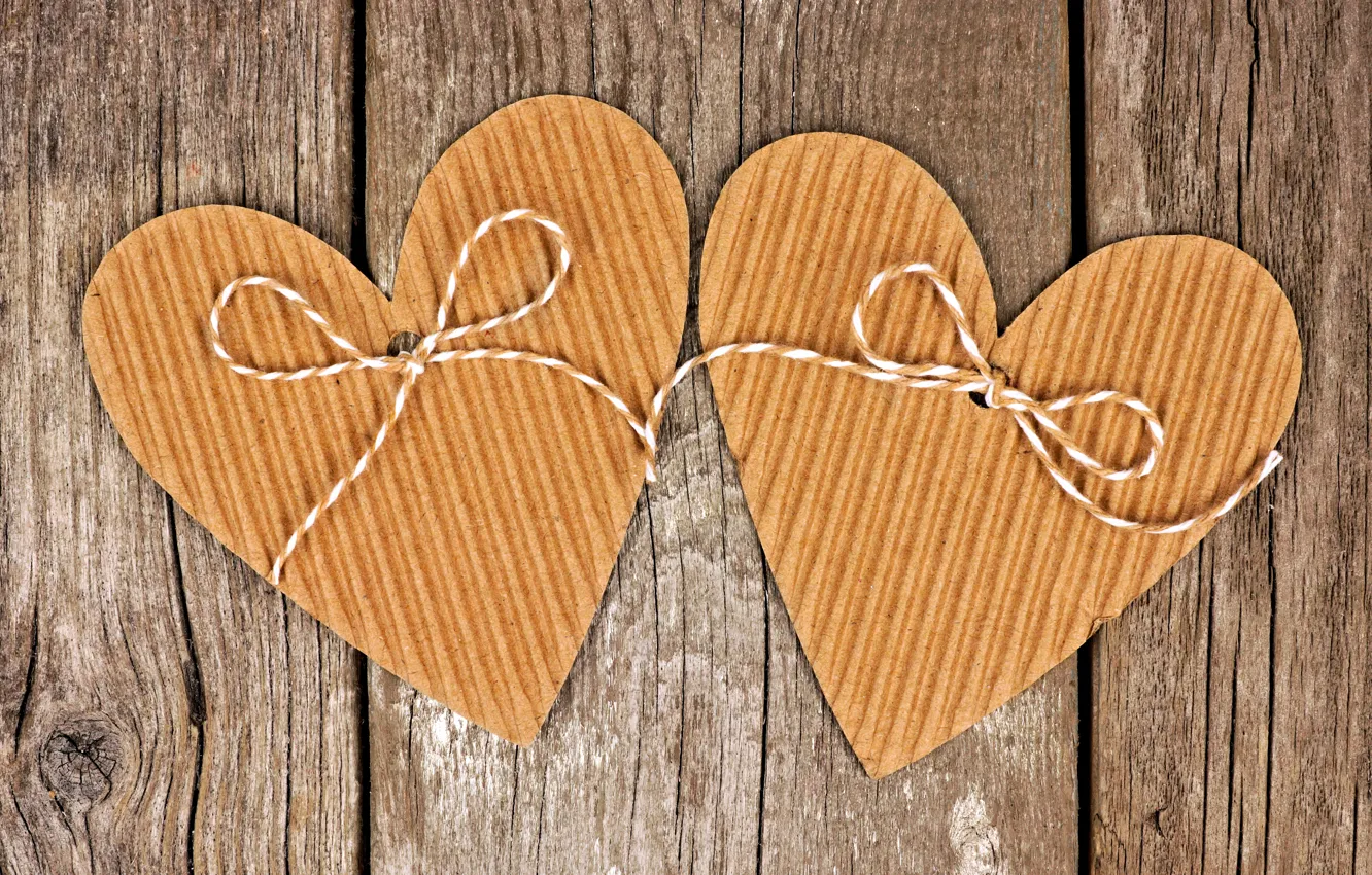 Photo wallpaper heart, love, cardboard, romantic, hearts, valentine`s day