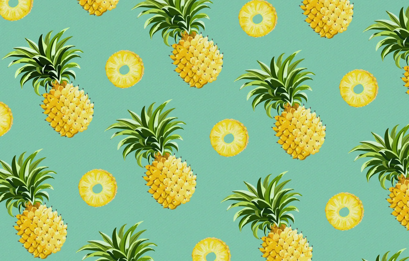 Photo wallpaper food, vector, pineapple, the fruit