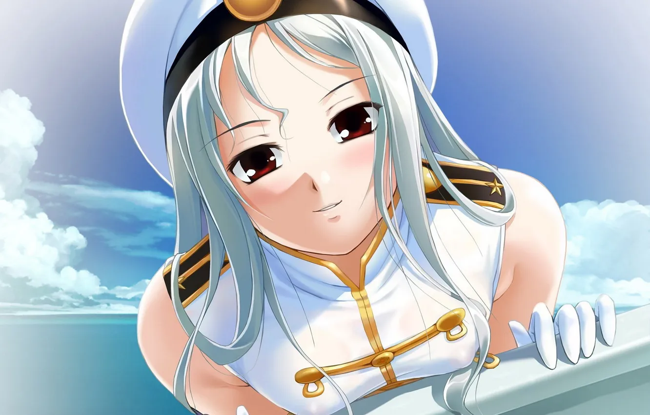 Photo wallpaper the sky, girl, anime, form