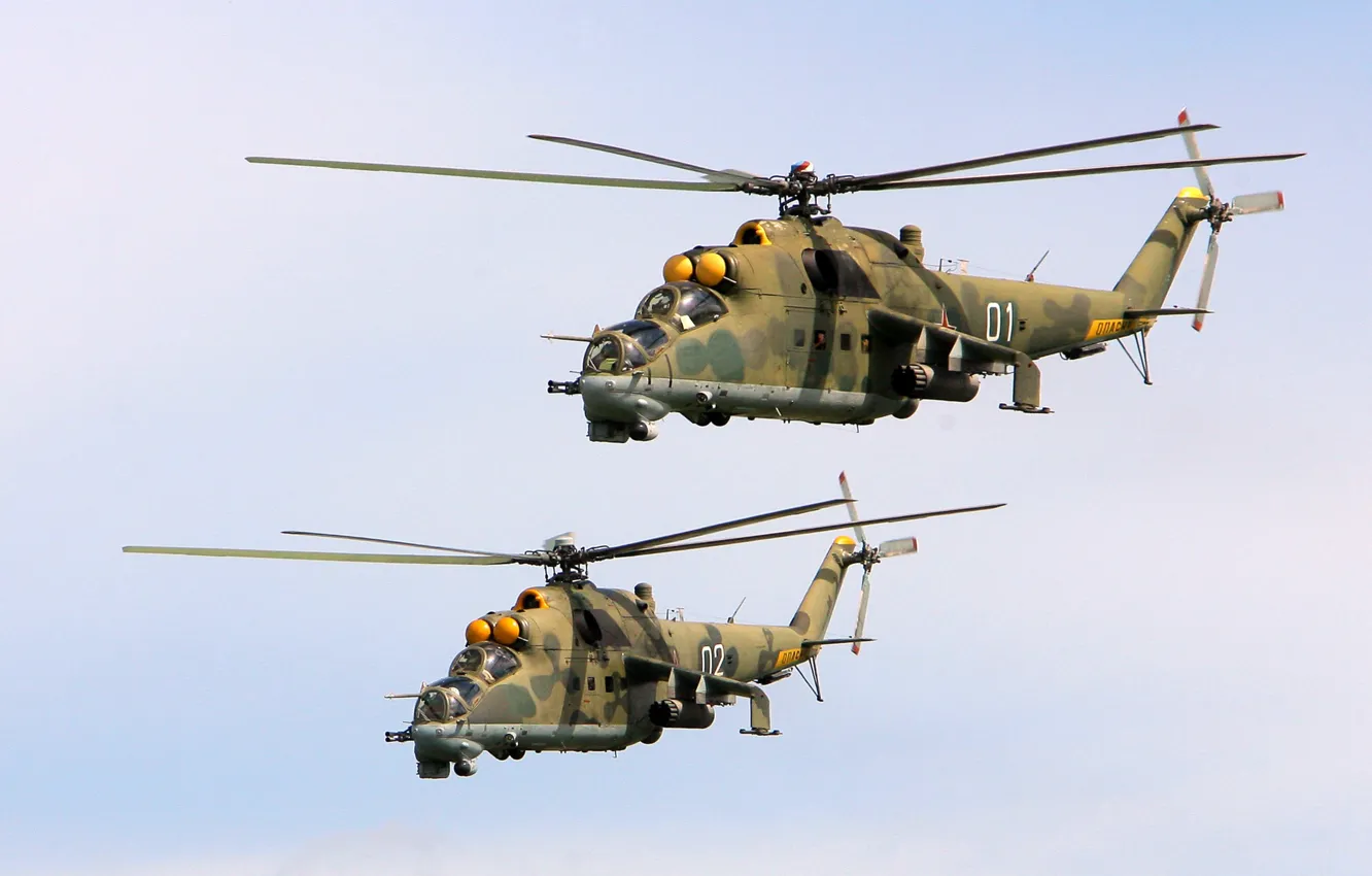 Photo wallpaper helicopters, The Russian air force, Mi-24P