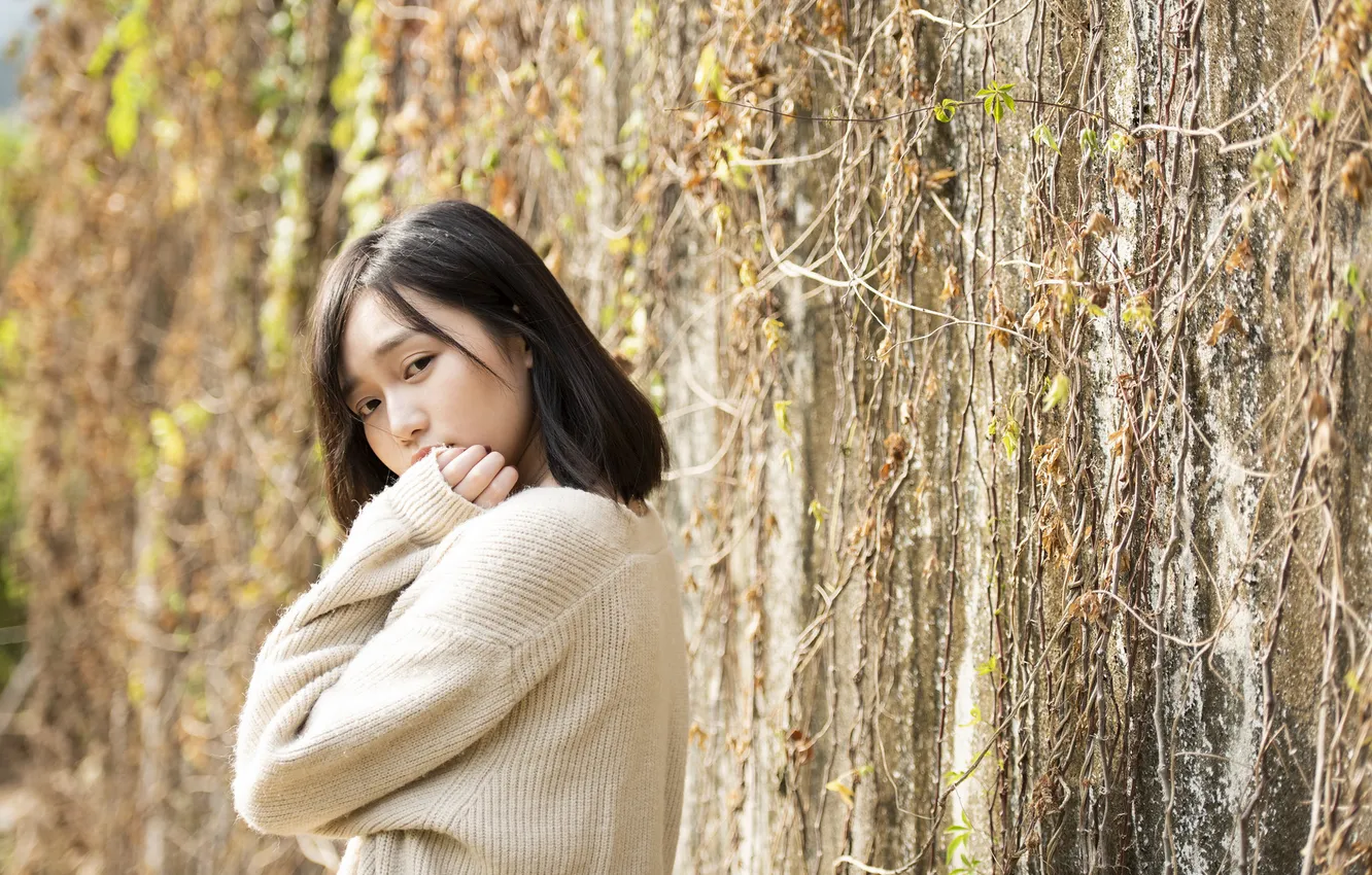 Photo wallpaper China, woman, cute
