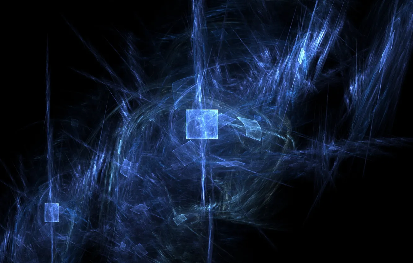 Photo wallpaper space, background, smoke, squares, gas