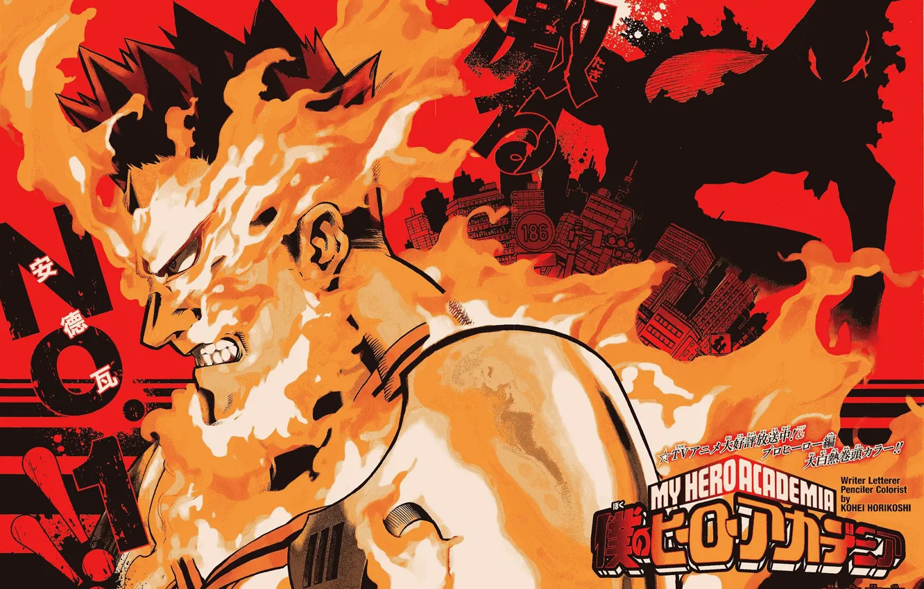 Photo wallpaper fire, My Hero Academia, Boku No Hero Academy, My Hero Academy, Todoroki