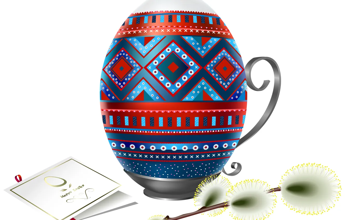 Photo wallpaper Easter, Cup, postcard
