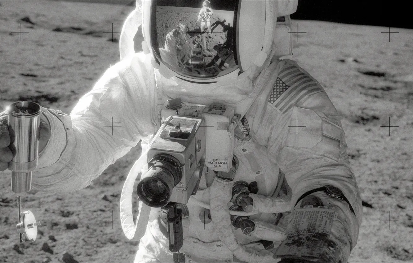 Photo wallpaper space, moon, NASA, Apollo, history